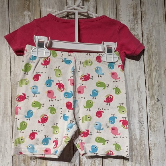 Gymboree 2 piece birdie pattern top with matching bottoms set size 2T. - Picture 2 of 6